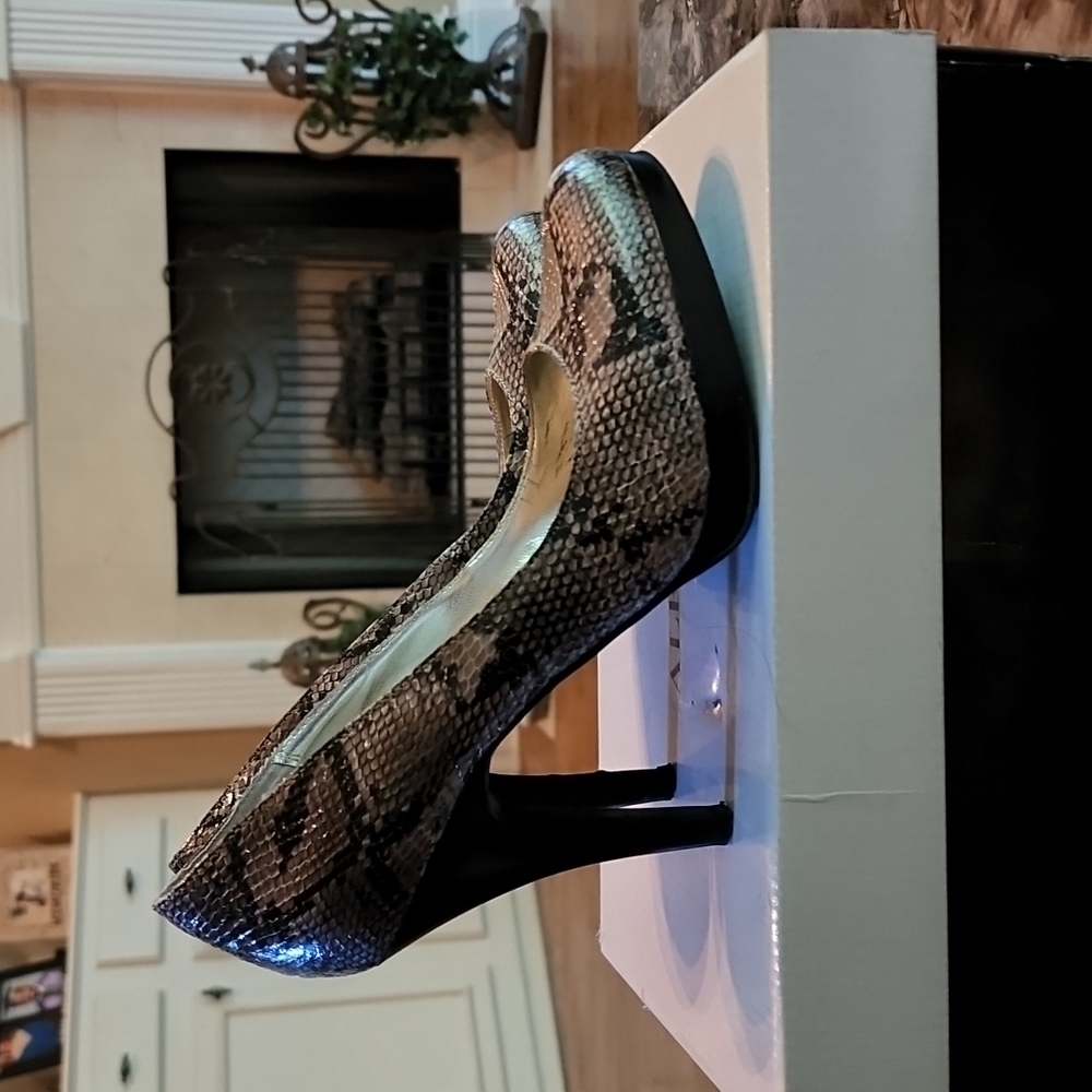 Alfani Maddy Platform Pumps, Truffle Snake